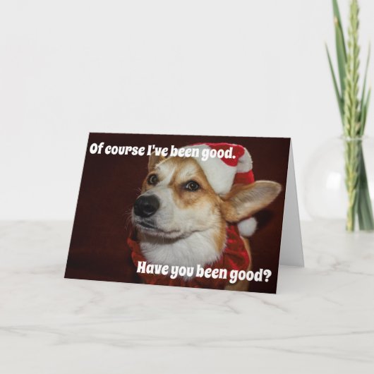 Corgi kerstkaart kaart (Voorkant)