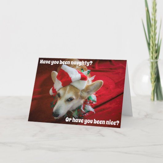 Corgi Kerstkaart Kaart (Voorkant)