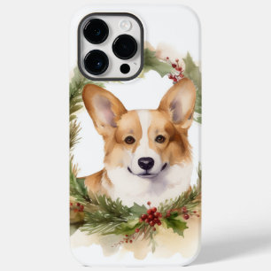Corgi Kerstkrans feestelijke pup Case-Mate iPhone 14 Pro Max Hoesje