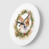 Corgi Kerstkrans feestelijke pup Grote Klok (Hoek)