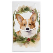 Corgi Kerstkrans feestelijke pup Klein Cadeauzakje (Achterkant)