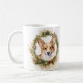 Corgi Kerstkrans feestelijke pup Koffiemok (Links)
