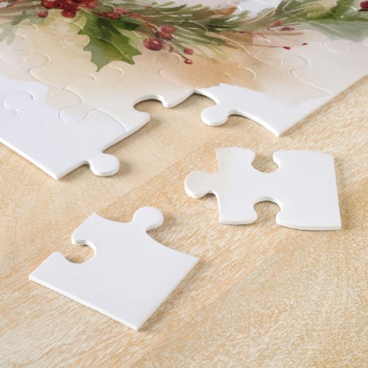 Corgi Kerstkrans feestelijke pup Legpuzzel (Zijkant)