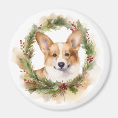 Corgi Kerstkrans feestelijke pup Magneet (Voorkant)