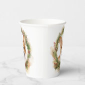 Corgi Kerstkrans feestelijke pup Papieren Bekers (Rechts)