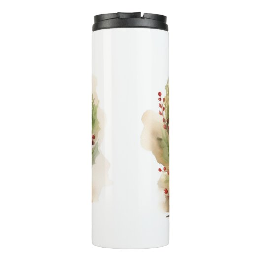 Corgi Kerstkrans feestelijke pup Thermosbeker (Achterkant)