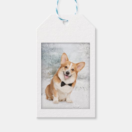 Corgi Kerstmis Cadeaulabel (Voorkant)