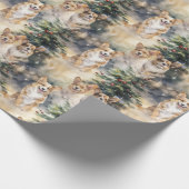 Corgi Kerstmis Cadeaupapier (Hoek)