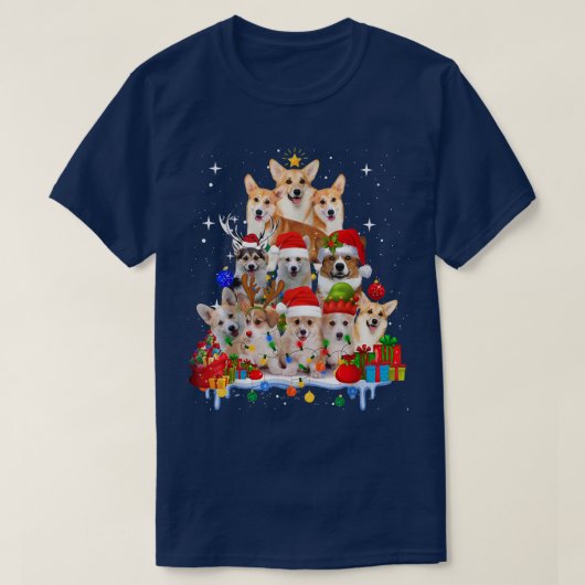 Corgi Kerstmis Corgi T-shirt (Design voorkant)