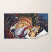 Corgi Kerstmis Feestelijk Seizoen Bad Handdoek (Handdoek)
