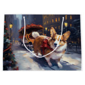 Corgi Kerstmis Feestelijk Seizoen Groot Cadeauzakje (Voorkant)