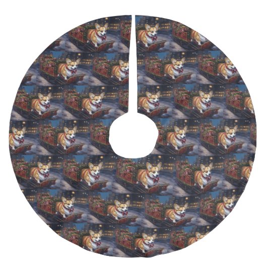 Corgi Kerstmis Feestelijk Seizoen Kerstboom Rok (Voorkant)