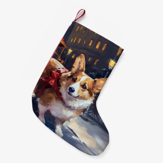 Corgi Kerstmis Feestelijk Seizoen Kleine Kerstsok (Voorkant (Hangend))