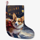 Corgi Kerstmis Feestelijk Seizoen Kleine Kerstsok (Voorkant)