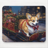 Corgi Kerstmis Feestelijk Seizoen Muismat (Voorkant)