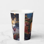 Corgi Kerstmis Feestelijk Seizoen Papieren Bekers (Links)