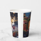 Corgi Kerstmis Feestelijk Seizoen Papieren Bekers (Rechts)