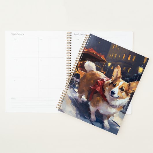 Corgi Kerstmis Feestelijk Seizoen Planner (Display)