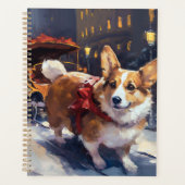 Corgi Kerstmis Feestelijk Seizoen Planner (Voorkant)