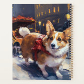 Corgi Kerstmis Feestelijk Seizoen Planner (Achterkant)
