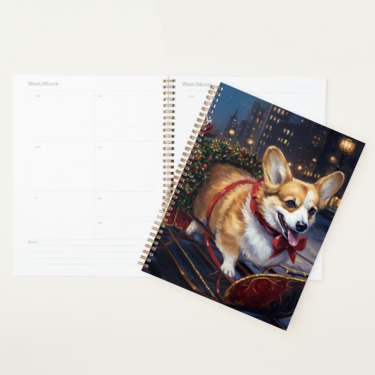 Corgi Kerstmis Feestelijk Seizoen Planner (Display)
