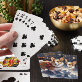 Corgi Kerstmis Feestelijk Seizoen Pokerkaarten (Insitu)