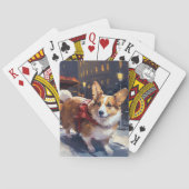 Corgi Kerstmis Feestelijk Seizoen Pokerkaarten (Achterkant)