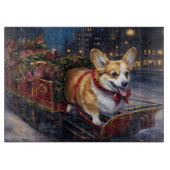Corgi Kerstmis Feestelijk Seizoen Snijplank (Voorkant)