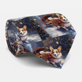 Corgi Kerstmis Feestelijk Seizoen Stropdas (Opgerold)