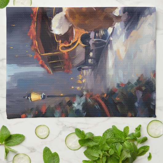 Corgi Kerstmis Feestelijk Seizoen Theedoek (Gevouwen)