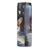 Corgi Kerstmis Feestelijk Seizoen Thermosbeker (Achterkant)