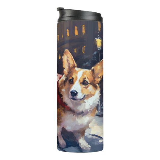 Corgi Kerstmis Feestelijk Seizoen Thermosbeker (Geroteerd rechts)