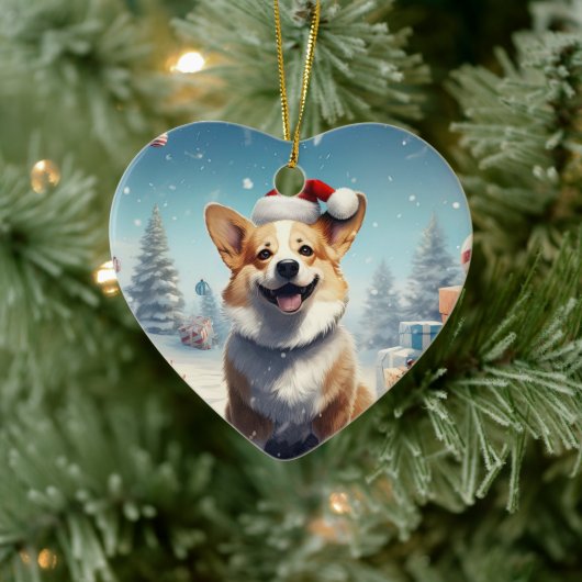 Corgi Kerstmis Hanging Tree Pet Lover Gift Keramisch Ornament (Boom)