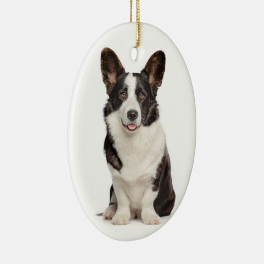 Corgi Kerstmis Keramisch Ornament (Rechts)