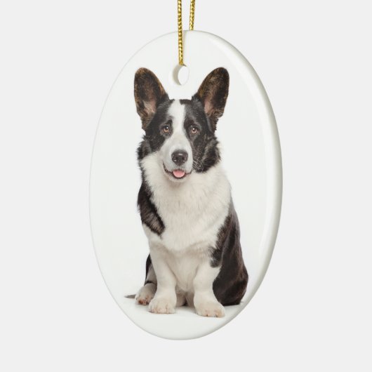 Corgi Kerstmis Keramisch Ornament (Links)
