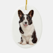 Corgi Kerstmis Keramisch Ornament (Voorkant)