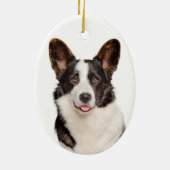 Corgi Kerstmis Keramisch Ornament (Achterkant)