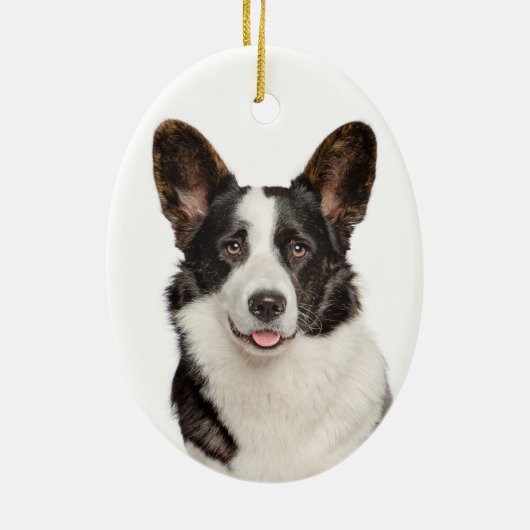 Corgi Kerstmis Keramisch Ornament (Achterkant)