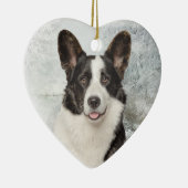 Corgi Kerstmis Keramisch Ornament (Rechts)
