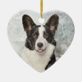 Corgi Kerstmis Keramisch Ornament (Voorkant)
