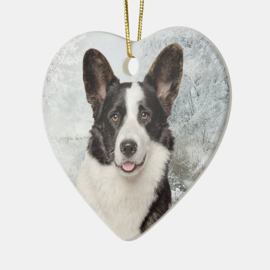 Corgi Kerstmis Keramisch Ornament (Links)