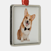 Corgi Kerstmis Metalen Ornament (Rechts)