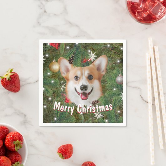Corgi Kerstmis Servet (Insitu)