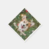 Corgi Kerstmis Servet (Hoek)