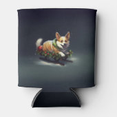 Corgi Kerstmis sneeuw winter Blikjeskoeler (Voorkant)