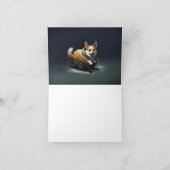 Corgi Kerstmis sneeuw winter Kaart (Binnen)