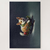 Corgi Kerstmis sneeuw winter Legpuzzel (Verticaal)