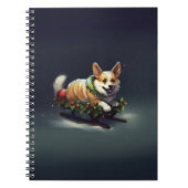 Corgi Kerstmis sneeuw winter Notitieboek (Voorkant)