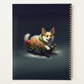 Corgi Kerstmis sneeuw winter Planner (Achterkant)