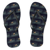 Corgi Kerstmis sneeuw winter Teenslippers (Voetbed)